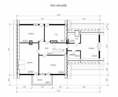 Проект дома с мансардой